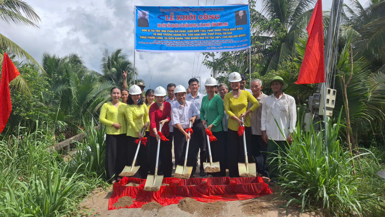 Lễ khởi công cầu giao thông nông thôn ấp An Qui xã An Hiệp